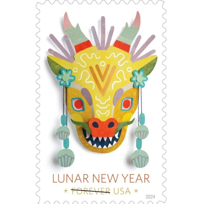 Year of the Dragon Stamp Celebrates Lunar New Year Forever First Class Postage Stamps