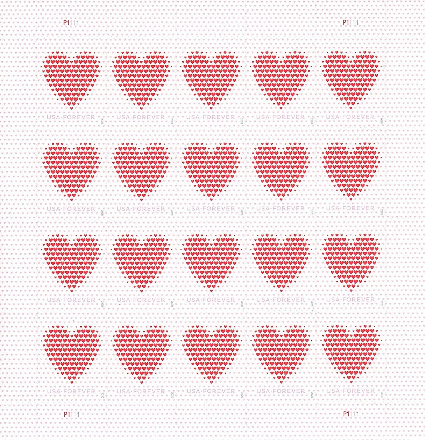 Made of Hearts Forever First Class Postage Stamps