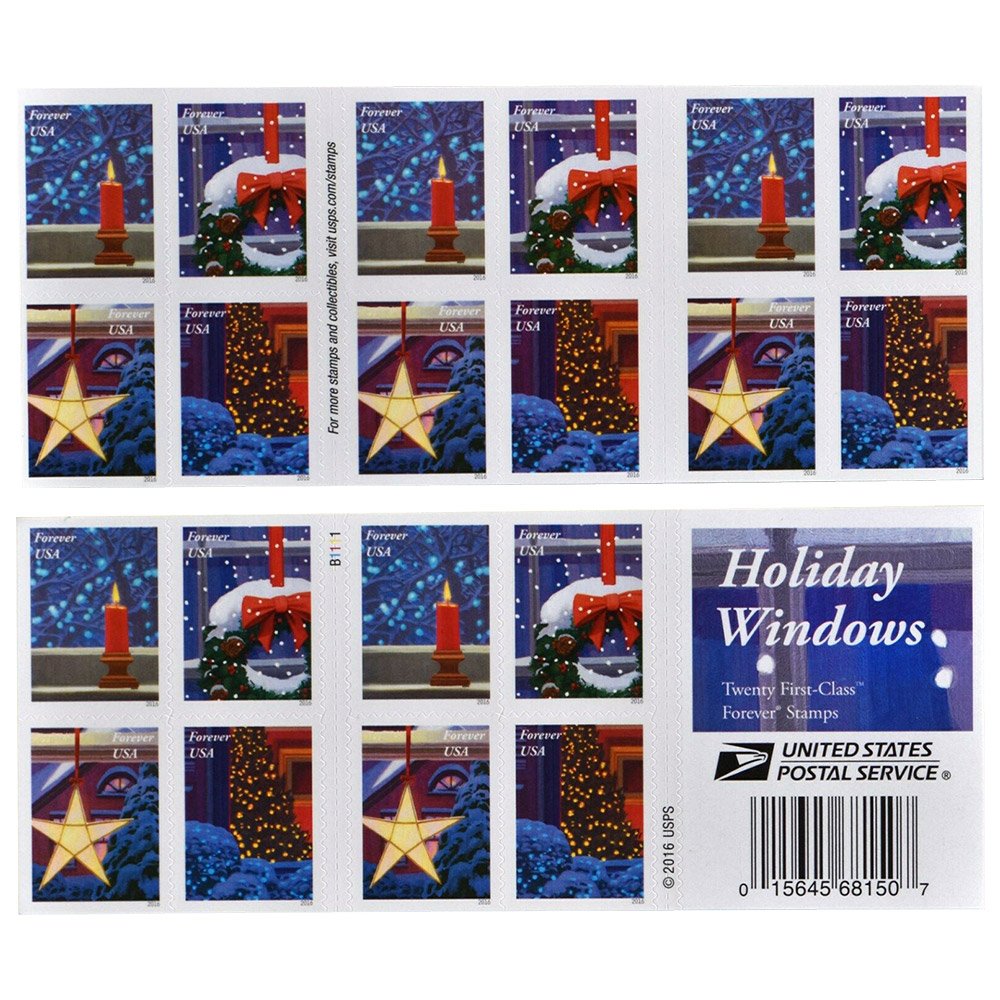 Holiday Windows Forever First Class Postage Stamps