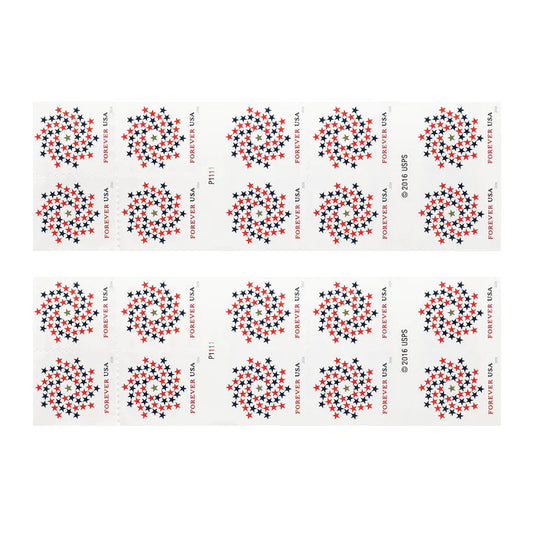 Patriotic Spiral Forever First Class Postage Stamps