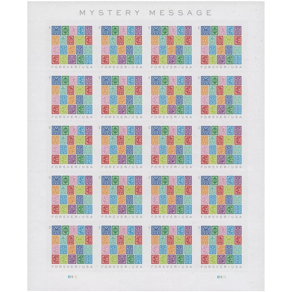 Mystery Message Forever Stamps