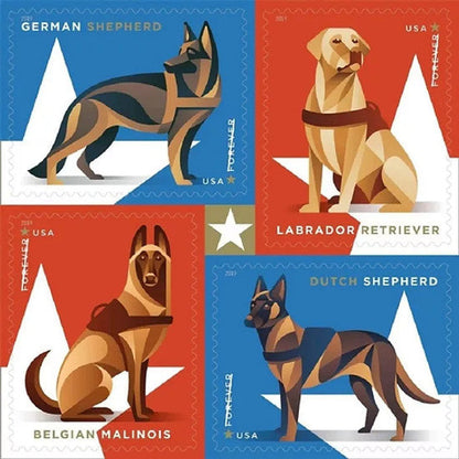 Military Working Dogs Forever First Class Postage Stamps