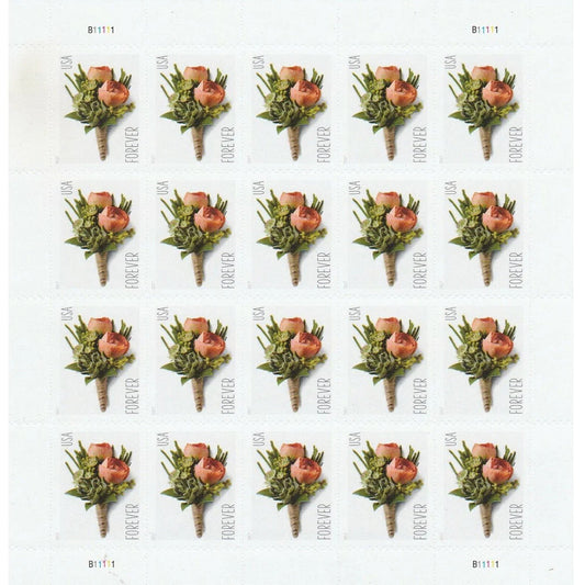 2017 Wedding Series Celebration Boutonniere Forever Stamps
