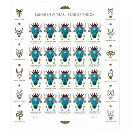 Year of the Ox Stamp Celebrates Lunar New Year Forever First Class Postage Stamps