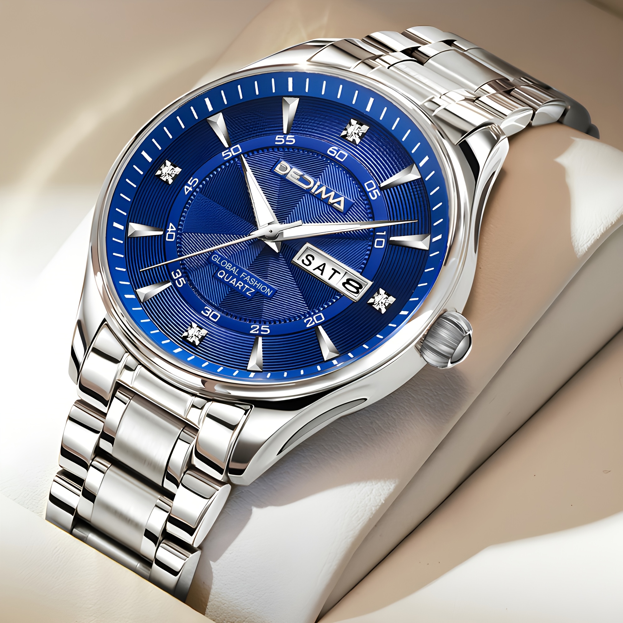 2025 New Automatic Round Men's Watch with Dial Markers - Image 2