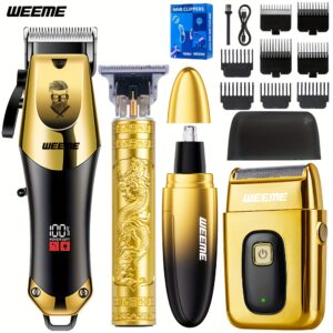 Men'S Golden Electric Hairdresser Set