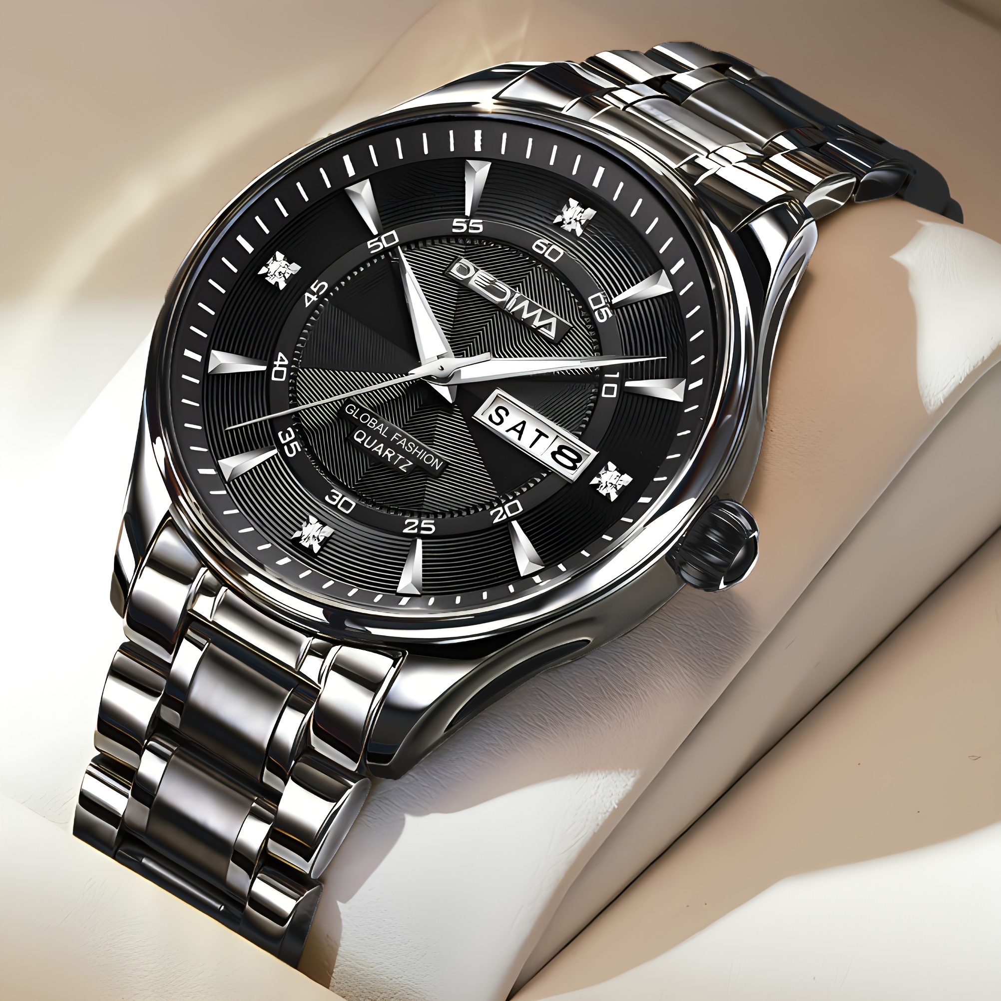 2025 New Automatic Round Men's Watch with Dial Markers - Image 4