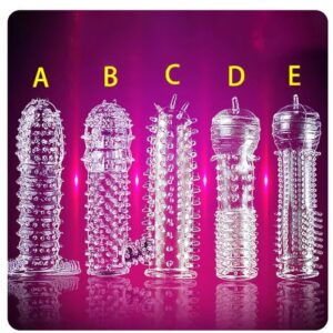 5PCS Penis Sleeve, Wolf Tooth Condom,Men's Sex Toys