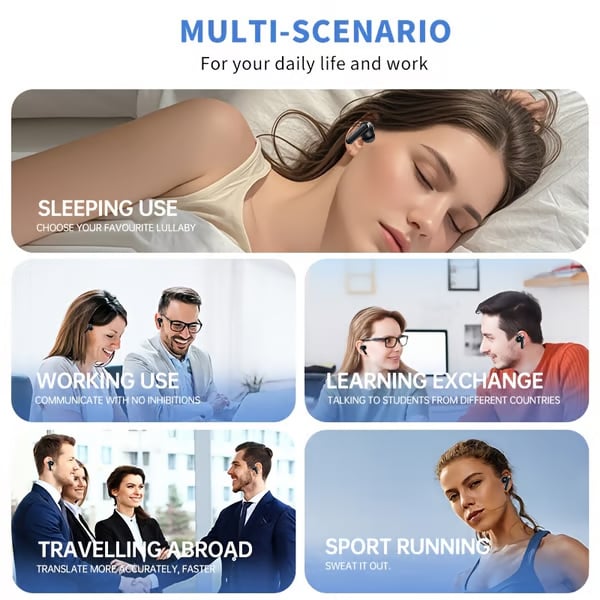 Wireless Bluetooth Translation Earphone With LED display screen(Fit iOS & Android) - Image 5