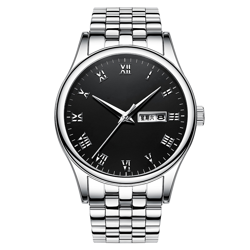 Gold Diamond Quartz Waterproof Luminous Business Men's Watch