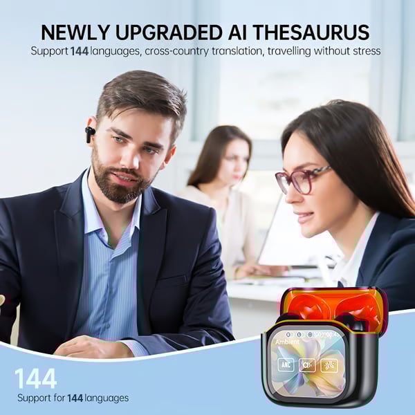 Wireless Bluetooth Translation Earphone With LED display screen(Fit iOS & Android) - Image 3