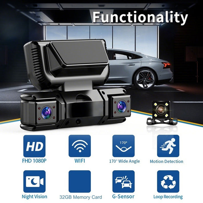 📢📢50% OFF !! ⏰4-Channel Dash Cam with WiFi & Night Vision